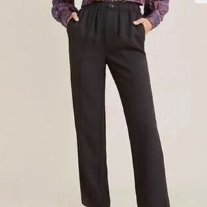 Anthropologie Current Air Robin Black High Rise Pleated Trouser Pants